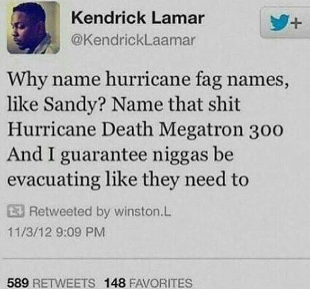 Hurricane names need to be changed