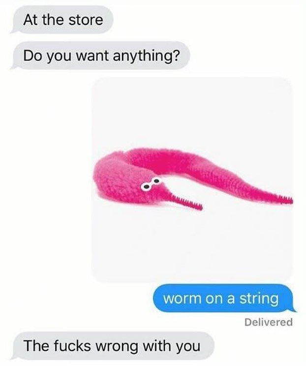 Worm on a string